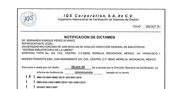 DGB documento certificación IQS bnnR